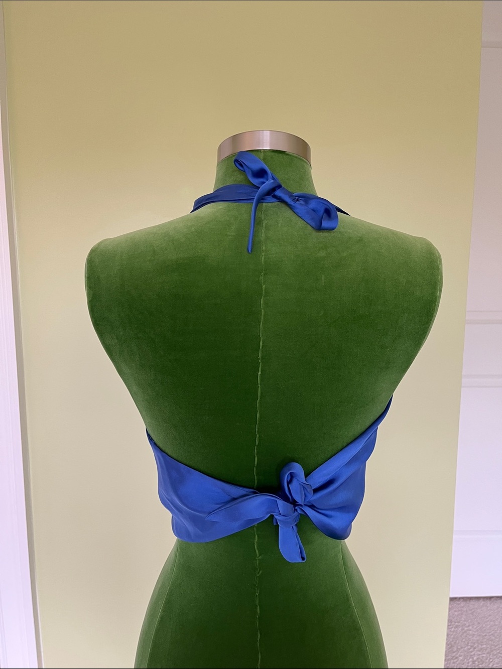 Zara Royal Blue Cowl Neck Crop Top - Picture 5 of 6